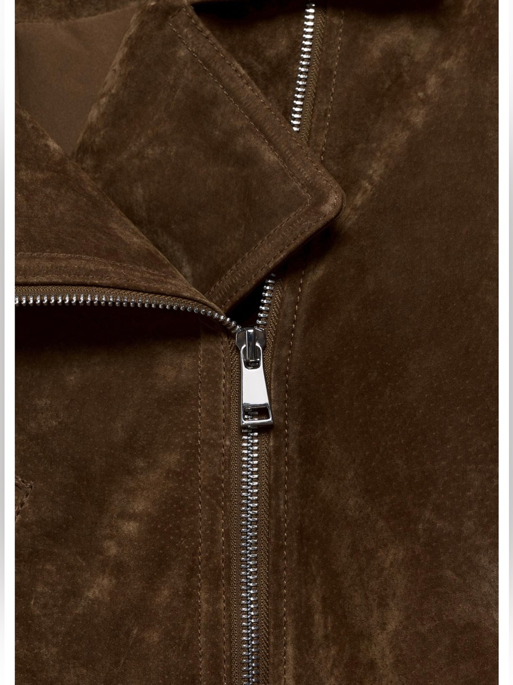 ZARA 100% SUEDE LEATHER SHORT JACKET WITH BELT BROWN SMALL XS 3046/090/705 - Picture 3 of 8